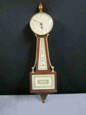 Modern Banjo Clock   Simon Willard Copy   Seth Thomas   Works!  Battery Operated