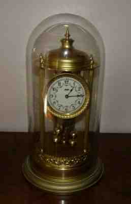 Large KUNDO Bandstand German Louvre 400-Day Anniversary Clock W/Key (Runs)