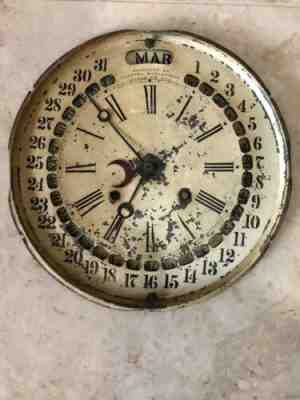 Galusha Maranville 1861 Clock Dial Face Parts Wall Hanging Calendar