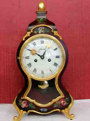Old Clock Shelf Bracket Clock Boulle clock Louis Philippe  *SCHMID* in bakelite