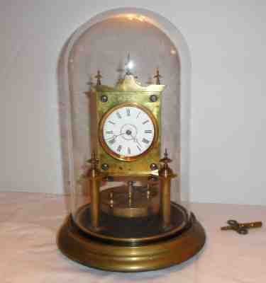ANTIQUE ANTON HARDER  PATENT 400 DAY TORSION PENDULUM ANNIVERSARY CLOCK  