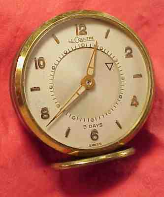 Vintage Art Deco LeCoultre Memovox 8 Days movement Swiss Made Alarm Clock no run