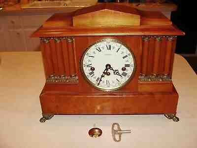 Emperor Mahogany Westminster Chime Mantle Clock - Used Condition