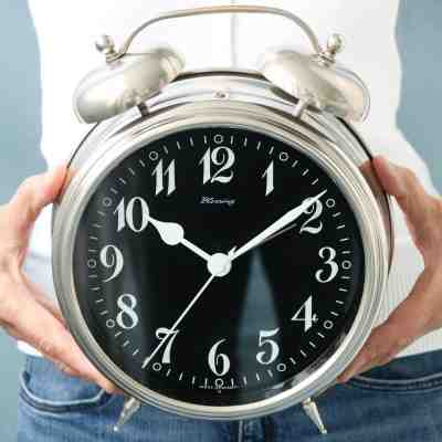 BLESSING German ALARM CLOCK NO RESERVE! Mantel Wall BLACK DIAL! Huge Mid Century