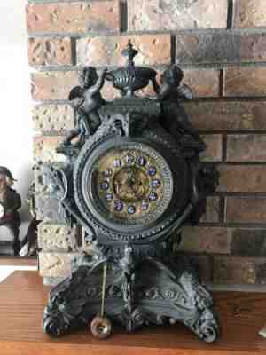 Ansonia "Lydia" Model Metal Cased Mantel Clock Ca. 1894  