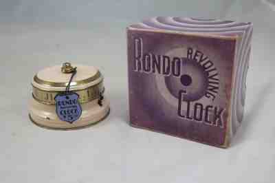 RARE Miniature Rotary Lux Tape Measure clock - In original Box and tag