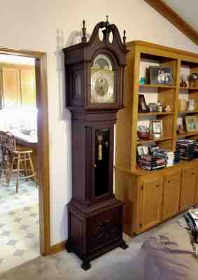   Amazing Antique  Longcase Herschede Claw Foot Grandfather Clock 