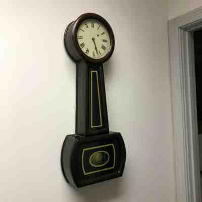 Antique George Hatch Round Bottom Weight Banjo Clock C: 1860   $300 PRICE DROP