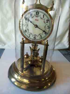 Vintage West Germany KUNDO KIENINGER & OBERGFELL 400 Day Anniversary Dome Clock