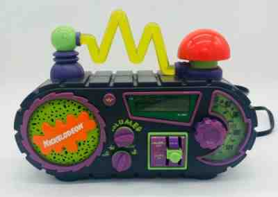 Vtg 1995 NICKELODEON Time Blaster Rise & Slime AM/FM Alarm Clock Radio Works