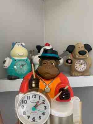 Rhythm Gorilla One Man Band Alarm Clock 4RE423 Drummer Japan Paper Brigade Movie