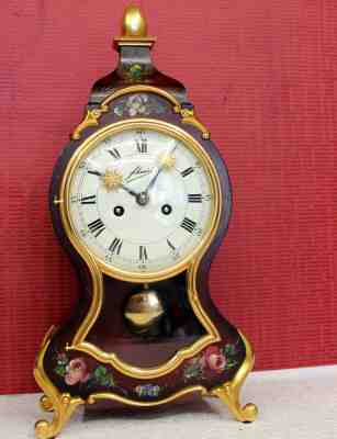 Old Clock Shelf Bracket Clock Boulle clock Louis Philippe  *SCHMID* in bakelite