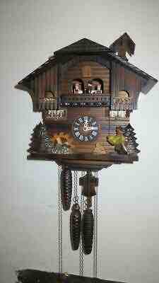 Albert Schwab German Musical Bell Ringer Cuckoo Clock Black Forest