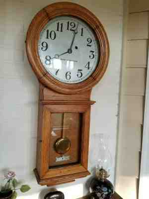 Chelsea #1 Wall Regulator Clock in Oak Case -1908