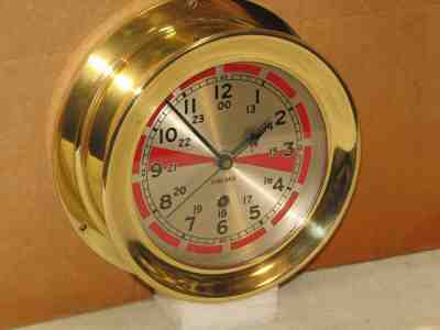 CHELSEA ANTIQUE SHIPS RADIO ROOM CLOCK~6" DIAL~1937~WW2 ERA~RESTORED
