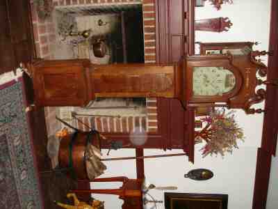 A EPHRATA ,PENNSYLVANIA ,GRANDFATHER CLOCK ,CHIPPENDALE ,CHERRY WOOD CASE, 8 DAY