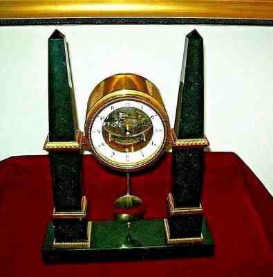   FRANKLIN MINT THOMAS JEFFERSON SKELETON CLOCK  FRANZ HERMLE 131 070 MOVEMENT 