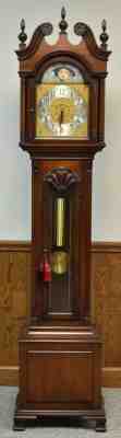 Colonial Co. Chippendale Mahogany Grandfather Clock
