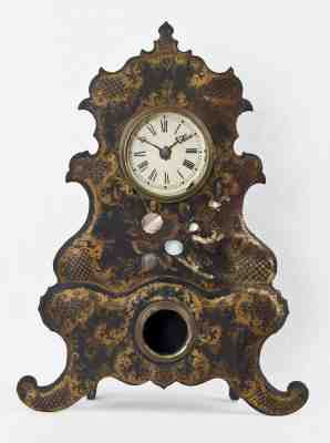 American iron front 8 day striking shelf clock @ 1853 Terry Downs & Co., Bristol