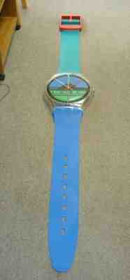 SPACE AGE SWATCH WALL CLOCK SWISS MAXI NAUTILUS big large 1987