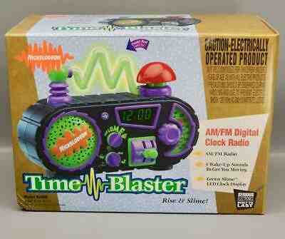 1996 Nickelodeon Time Blaster AM/FM Digital Alarm Clock Radio Rise & Slime! NOS