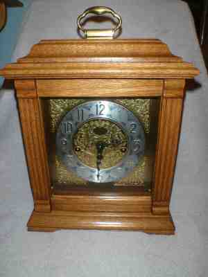 Emperor Mantel Clock 8 Day Key Wound Westminster Chime Beautiful!