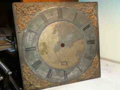 Antique-Brass Grandfather Clock Dial Nat Seddon St James Ca 1730 To Restor-K161A