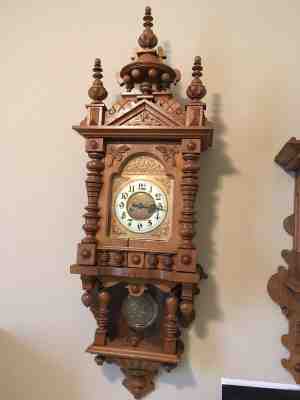 Antique Wall Clock,  Regulator Clock, Gustav Becker,  Clock Parts, Antique Clock
