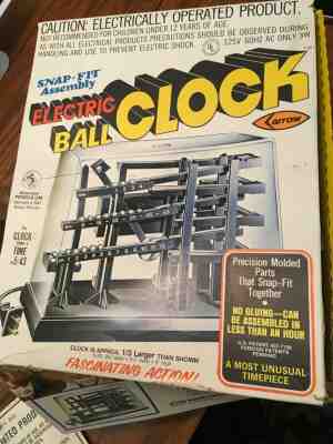 Vintage Arrow Handicraft Electric Ball Clock Kit 1978 with Box 