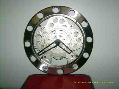 14" Stainless Steel and Gray Gear Wall Clock by KIKKERLAND