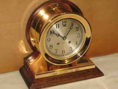 CHELSEA ANTIQUE SHIPS BELL CLOCK~COMMANDER MODEL~ 6 IN DIAL 1937 RESTORED