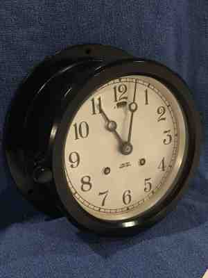 **FULLY RESTORED** WWII 1944 Chelsea Ships Bell Clock 6" Dial