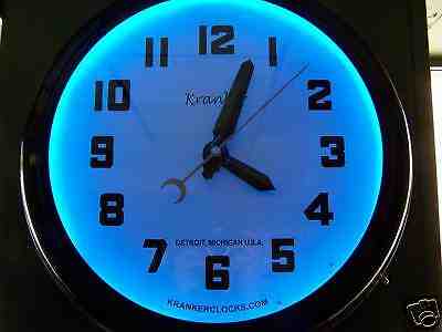 hand built made in detroit kranker vintage based neon clock new 22 in electric 