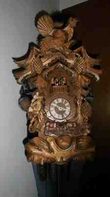 big original cuckoo clock black forest 8 day mechanical 2 melodie with dancer
