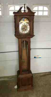 Vintage Emperor Grandfather Clock model 120 with German Model 100M Movement