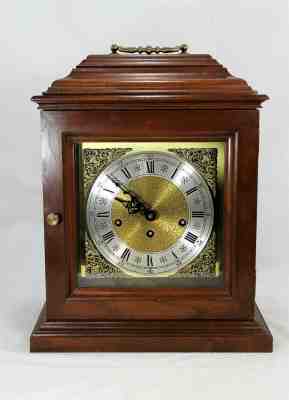 Vintage Franz Hermle Mantel Clock Key Wound Westminster Chimes 
