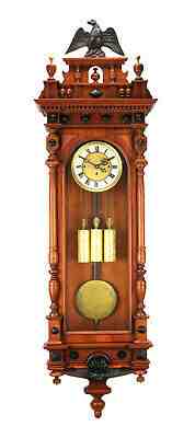 58" German Gustav Becker Grand Sonnerie 3 Weight Vienna Regulator Wall Clock