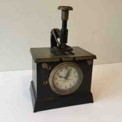 Antique International Time Recording Company Time Clock - IBM - Brooklyn School 