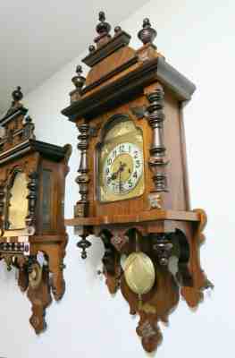 Antique German Gustav Becker free swinger wall clock Vienna regulator 1900