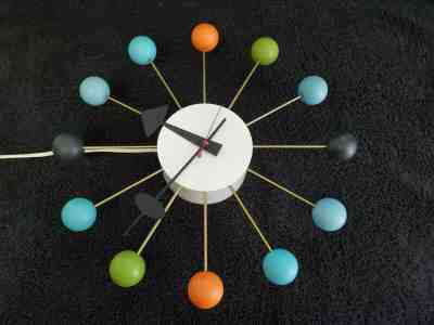 Vintage MCM GEORGE NELSON'S Famous "BALL CLOCK" HOWARD MILLER CO. Electric Wall 