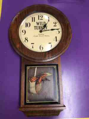 Vintage Wild Turkey Pendulum Wall Clock