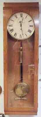 ANTIQUE SETH THOMAS #71 WEIGHT DRIVEN REGULATOR WALL CLOCK SECONDS BEAT MOVEMENT