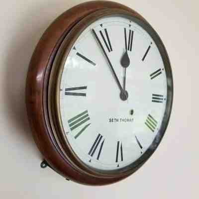 Antique Seth Thomas Gallery Clock - 15" diameter