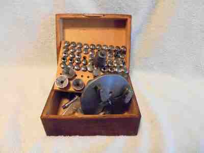 LATHE COLLETS 8MM SET WITH WOOD BOX GREAT PARTS