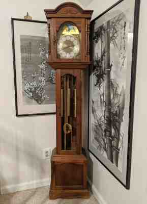 Emperor Grandfather Clock w/Franz Hermle Westminster 8-Day Calendar Movement