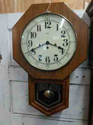 ridgeway schoolhouse regulator mechanical wall clock