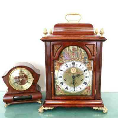 CHRISTIAAN HUYGENS Vintage Mantel Clock TRIPLE! CHIME MOVING FEATURES! Moonphase
