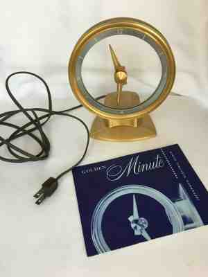 VINTAGE 1950’s JEFFERSON GOLDEN MINUTE CLOCK RUNS VGC