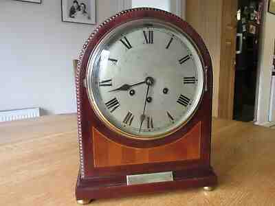 Antique Gustav Becker Mahogany Westminister Chiming Mantel Clock