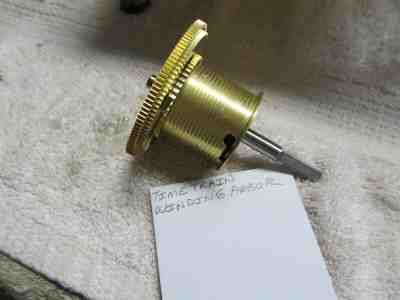 1920 HERSHEDE 9 TUBE CLOCK MOVEMENT PART TIME TRAIN GEAR  WINDING ARBOR ASSY 